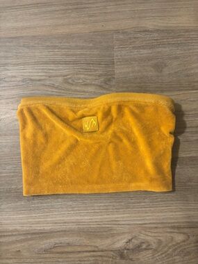 Waydamin By Jayda Cheaves Mustard Tube Top